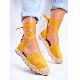 PS1 Dame Espadrilles bundet gul Bonjour 1