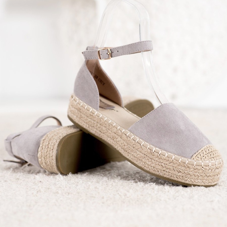 Seastar Grå Espadrilles på platformen 1