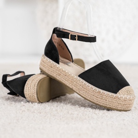 Seastar Sort Espadrilles på platformen 2