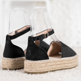 Seastar Sort Espadrilles på platformen 1
