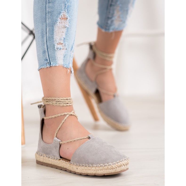 Seastar Ruskind Espadrilles Med Binding grå 1
