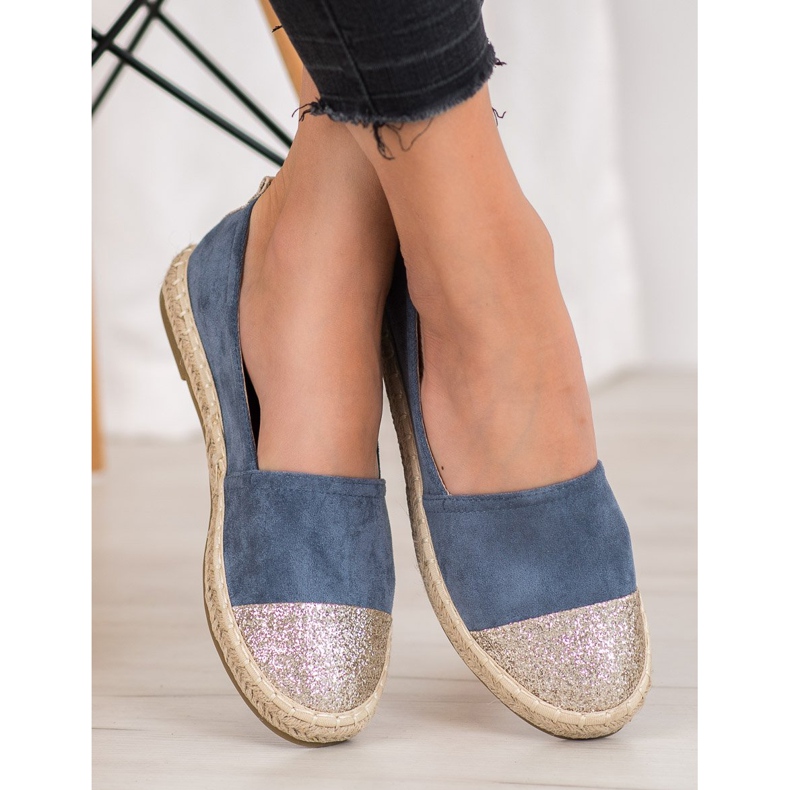 Seastar Espadrilles med glitter blå 2