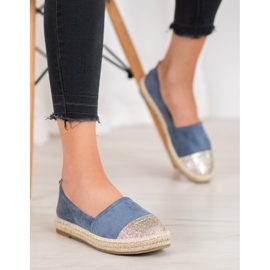 Seastar Espadrilles med glitter blå 1