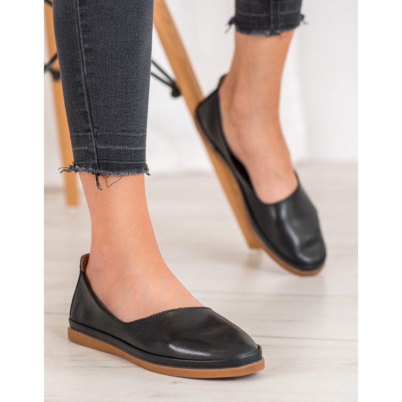 Læder Slip On VINCEZA sko sort 2