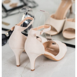 Stilfulde Open Toe VINCEZA pumper beige 2