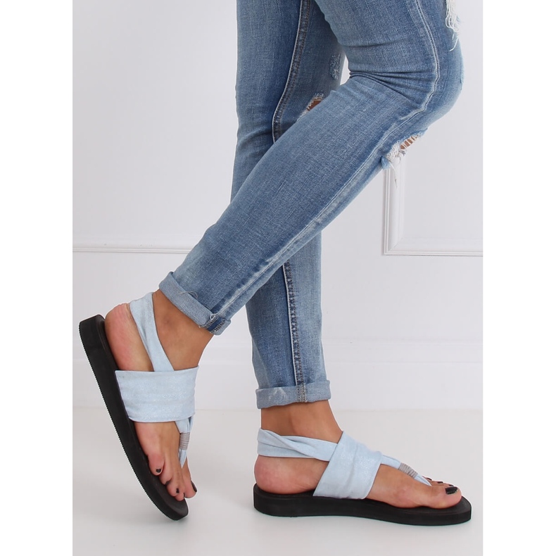 Blå DD82P Blå flip-flops, bomuld 1