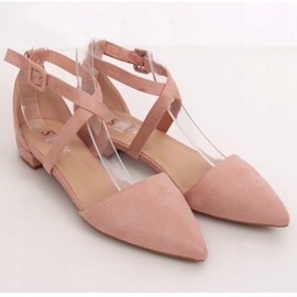 Pink udskårne ballerinaer LL-213P Pink lyserød 1