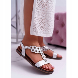 Kvinders sandaler Flad Sergio Leone SK012 Hvid Livian 1