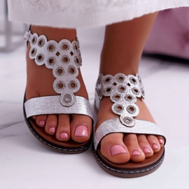 Kvinders sandaler Flad Sergio Leone SK012 Hvid Livian 2