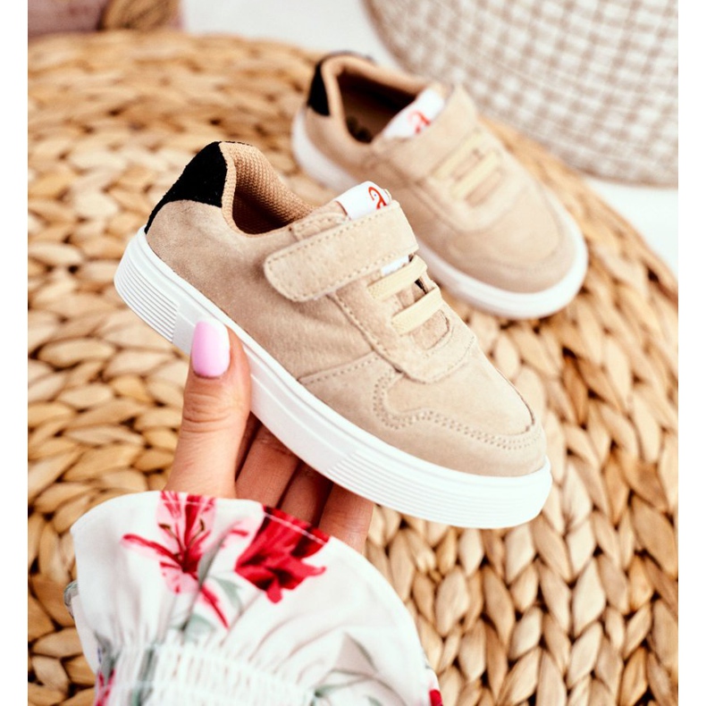 Apawwa Sportsbørnesko med velcro Beige Albatros 2