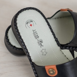 J. Star Casual Eco læder hjemmesko sort 1