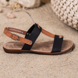 Evento Sandaler med spænde brun sort 2
