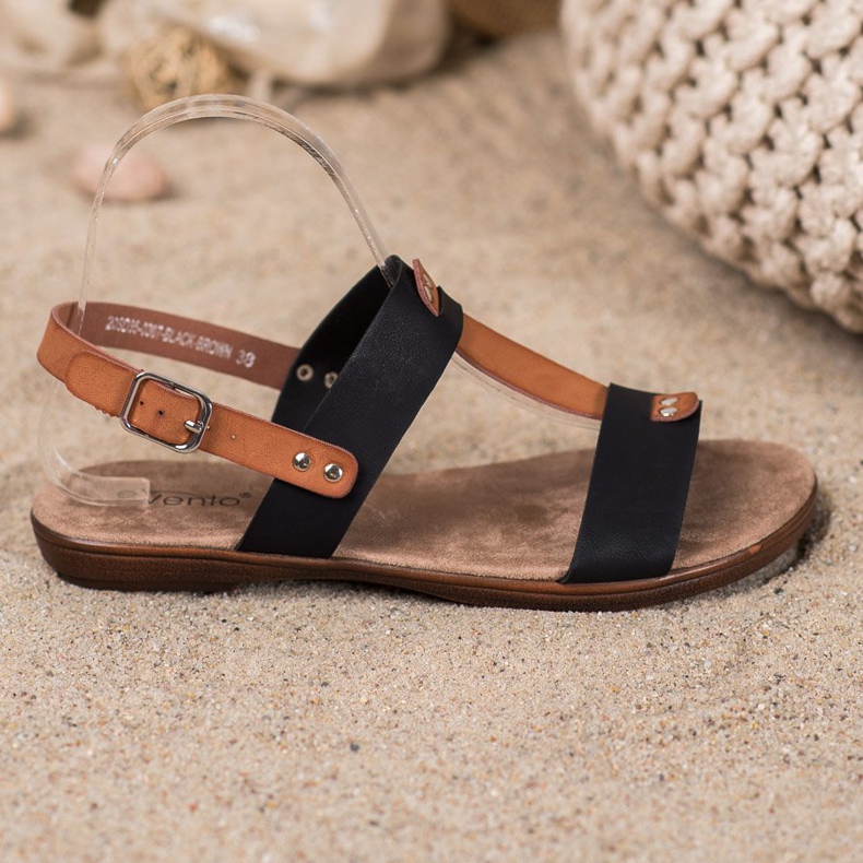 Evento Sandaler med spænde brun sort 2