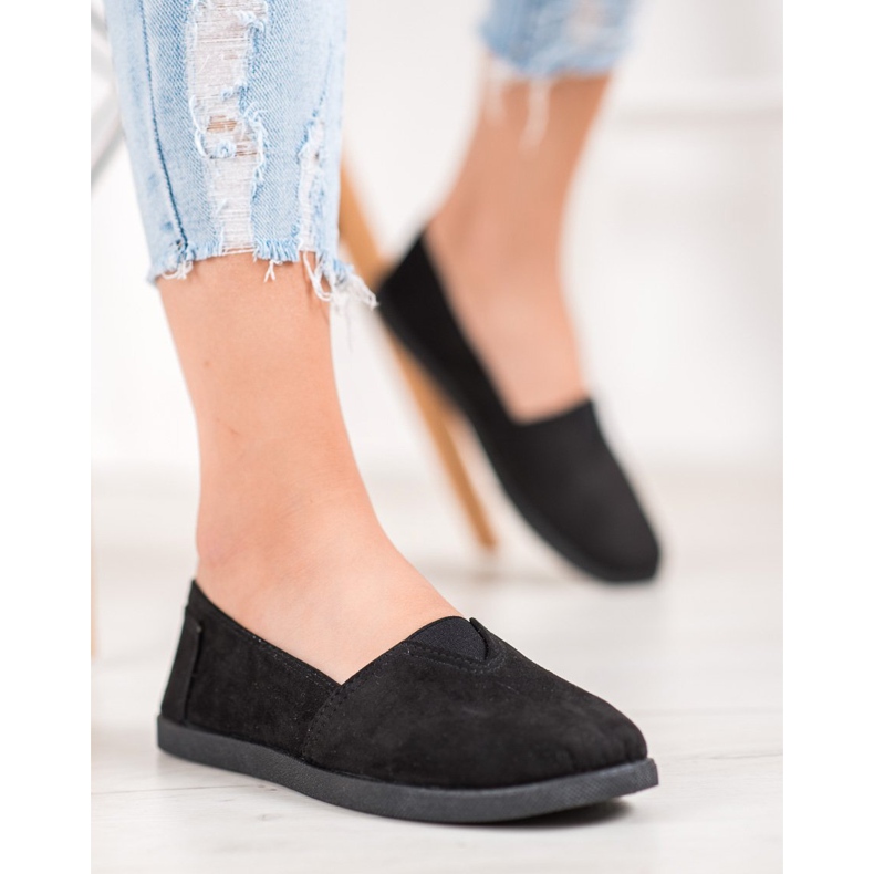 SHELOVET Suede Slipons sort 2