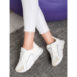 Via Giulia  Sneakers med glitter mode hvid 2