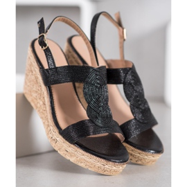 Renda Elegante kile sandaler sort 1