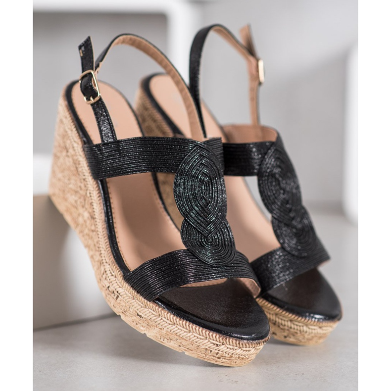 Renda Elegante kile sandaler sort 1