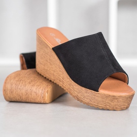 Renda Højhælede sandaler sort 1