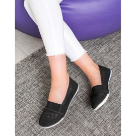 Bona Slip-on openwork sko sort 2