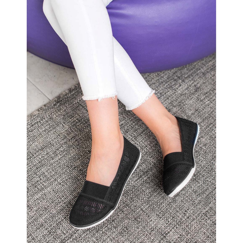 Bona Slip-on openwork sko sort 2
