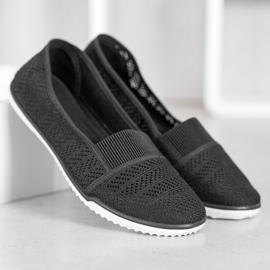 Bona Slip-on openwork sko sort 1
