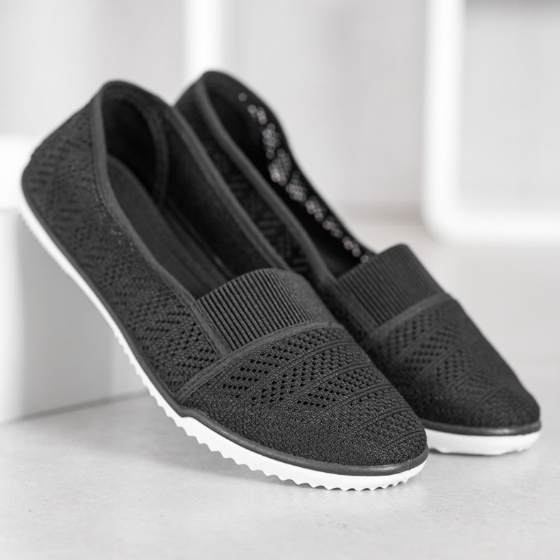 Bona Slip-on openwork sko sort 1