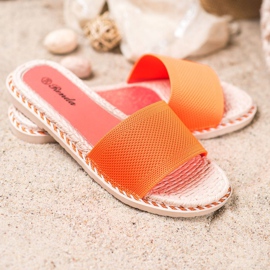 Renda Tekstil orange tøfler 1