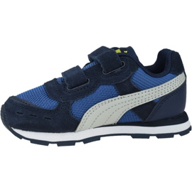 Puma Vista V Infants Jr 369541-09 hvid marineblå blå 1