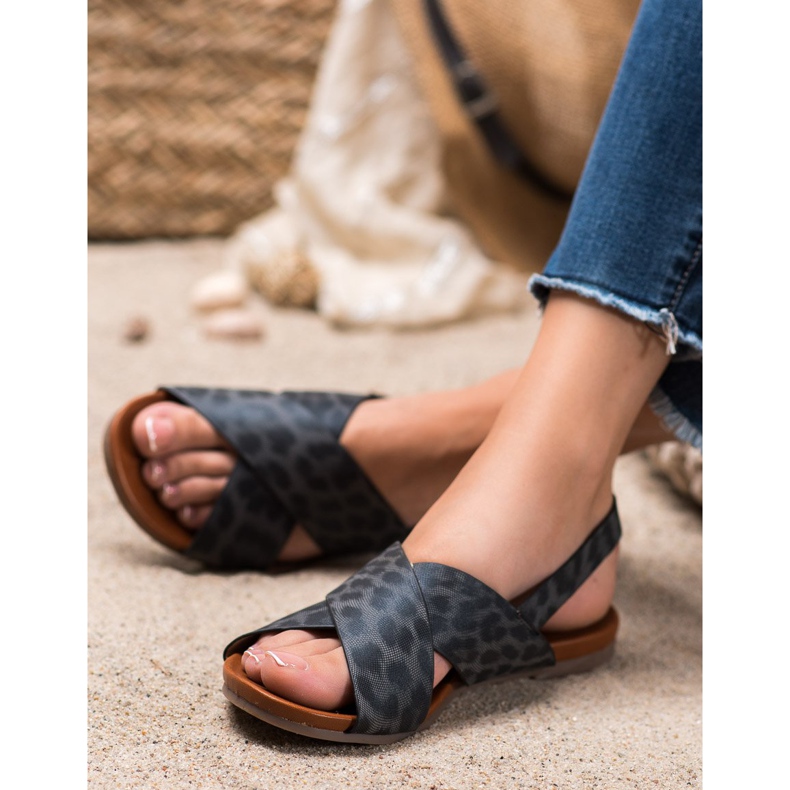 Kylie Plettede sandaler sort 1