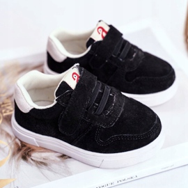 Apawwa Børnesneakers Ruskind Velcro Sort Trelmo ['sort'] 2