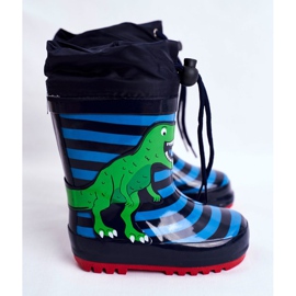 Apawwa Børns gummi galoser Marineblå Dinosaur Mordeso grøn 2