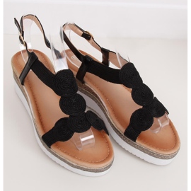 Sorte kvinders sandaler L6628 Sort 1