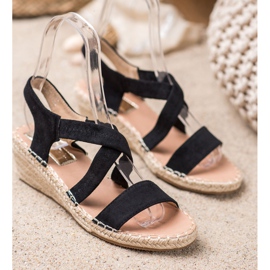 Renda Sandaler i ruskind sort 2