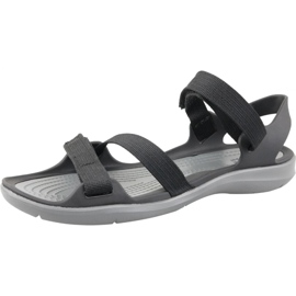 Crocs Swiftwater Webbing Sandal W 204804-001 sort grå 1