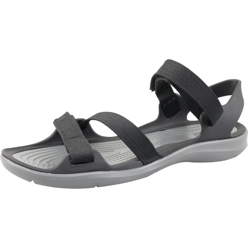 Crocs Swiftwater Webbing Sandal W 204804-001 sort grå 1