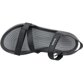 Crocs Swiftwater Webbing Sandal W 204804-001 sort grå 2