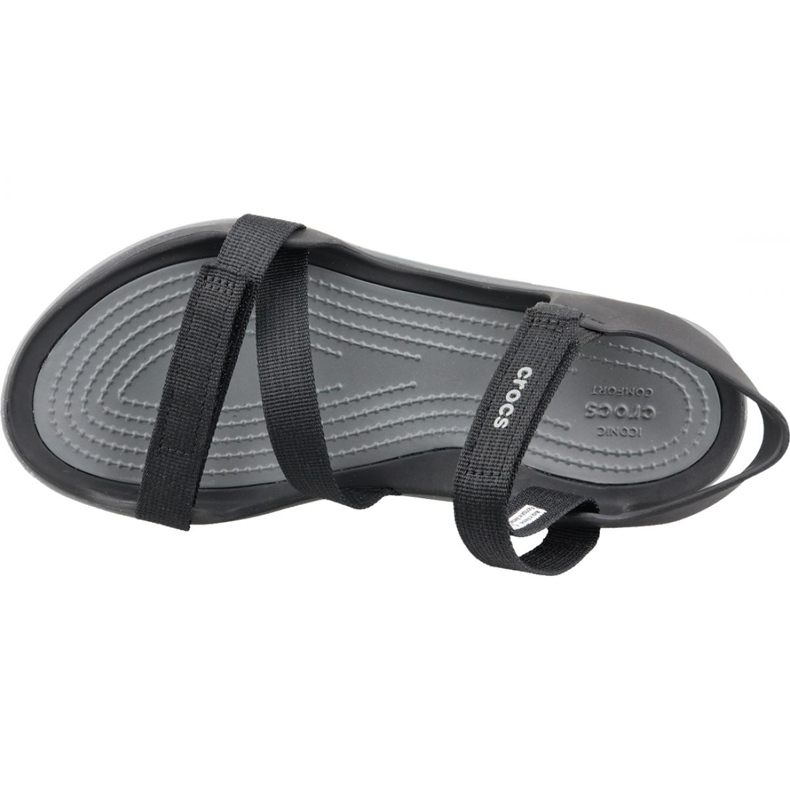 Crocs Swiftwater Webbing Sandal W 204804-001 sort grå 2