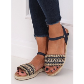 Sandaler til kvinder espadrilles marineblå WH933 Denim Blue 2