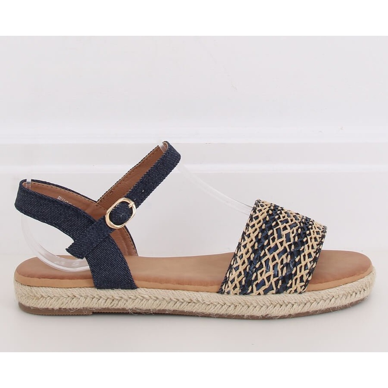 Sandaler til kvinder espadrilles marineblå WH933 Denim Blue 1