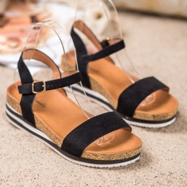 Renda Casual sandaler i ruskind sort 1