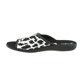 Adanex tøfler til leopard damer 24957 hvid sort 1