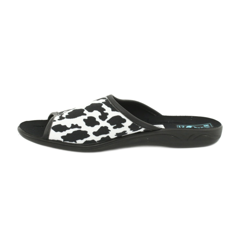 Adanex tøfler til leopard damer 24957 hvid sort 1