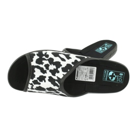 Adanex tøfler til leopard damer 24957 hvid sort 4