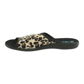 Adanex 13794 leopard tøfler til kvinder beige brun sort 1