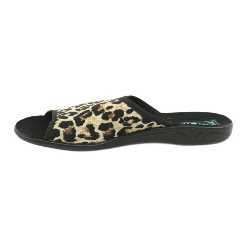 Adanex 13794 leopard tøfler til kvinder beige brun sort 1