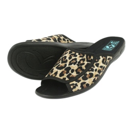 Adanex 13794 leopard tøfler til kvinder beige brun sort 3