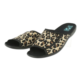 Adanex 13794 leopard tøfler til kvinder beige brun sort 2