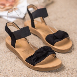 SHELOVET Slip-on sandaler sort 2