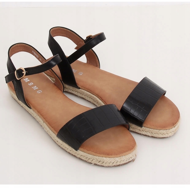 Sorte sandaler espadrilles WH939 Sort 1