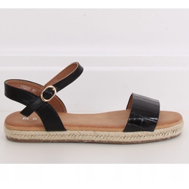 Sorte sandaler espadrilles WH939 Sort 2